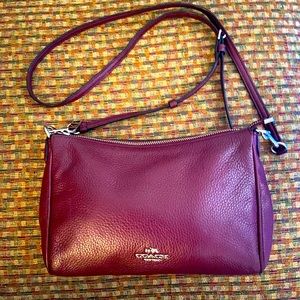 Coach crossbody maroon purse small purse